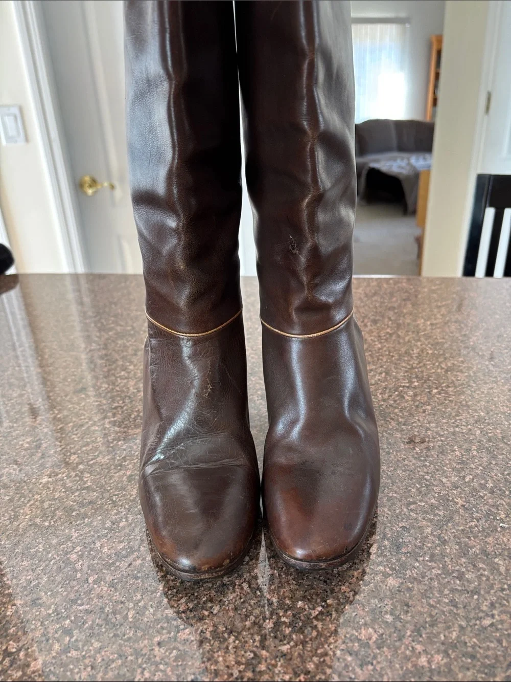 Gucci Ladies dark brown 70’s Horsebit Stacked Heel Boots-7-VINTAGE - Picture 15 of 15